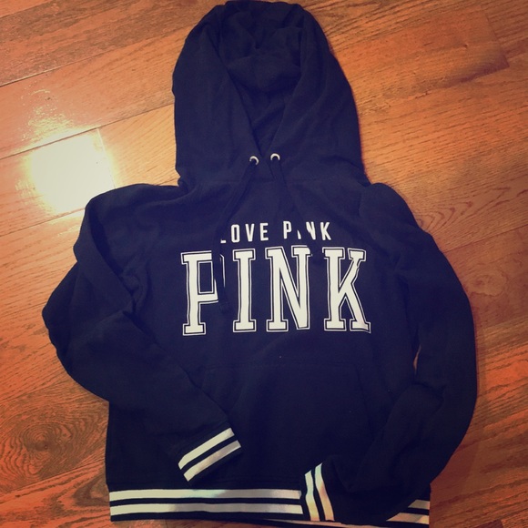 PINK Victoria's Secret Tops - 🖤💕Victoria's Secret PINK Varsity Hoodie💕🖤